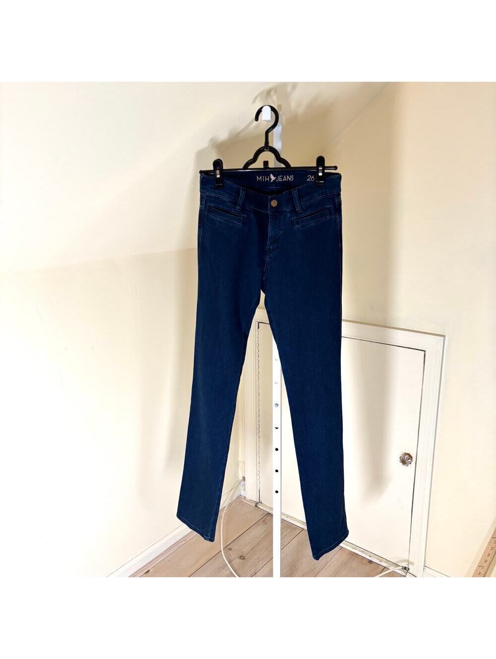 Anthropologie MIH EUC Women's Dark Wash The Oslo Mid Rise Long Slim Leg Jeans 26